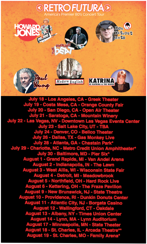Retro Futura Tour USA 2017 Katrina and The Waves